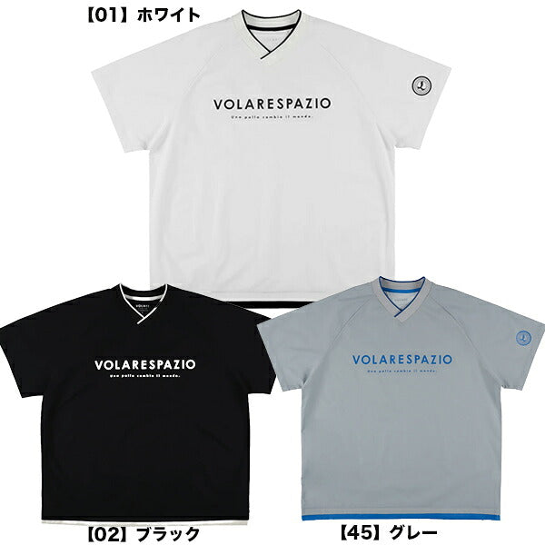 スパッツィオspazioエッジV半袖ピステメンズレディースバレーボールシャツVS-0048