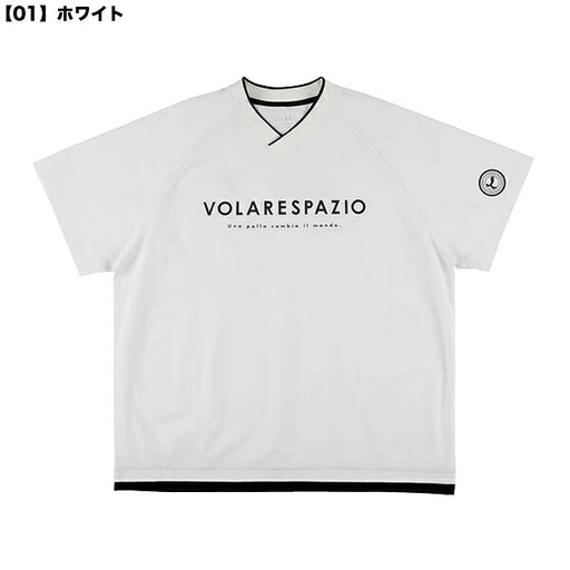 スパッツィオspazioエッジV半袖ピステメンズレディースバレーボールシャツVS-0048