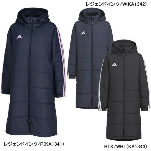 アディダスadidasジュニアMHボアロングコートVS459サッカーフットサルベンチコート防寒フード子供用