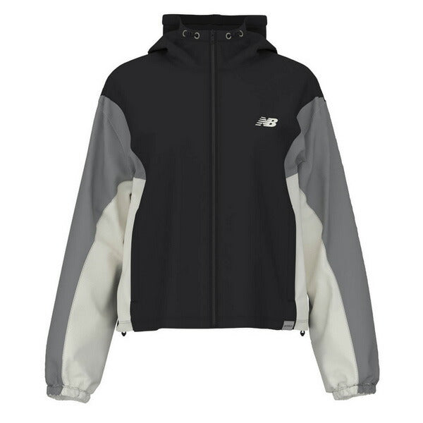 ニューバランスNewbalanceレディースウーブンフーデッドジャケット26SSWJ61M2MG-BK