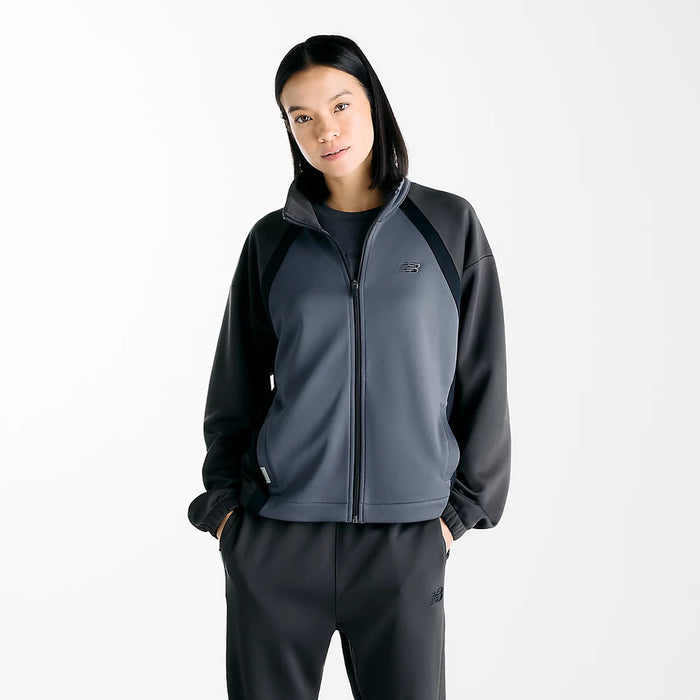 ニューバランスNEWBALANCEトラックジャケットニットトラックジャケットレディース大人吸湿速乾保温ダブルニットリラックスフィットWJ62Z29U-MGT