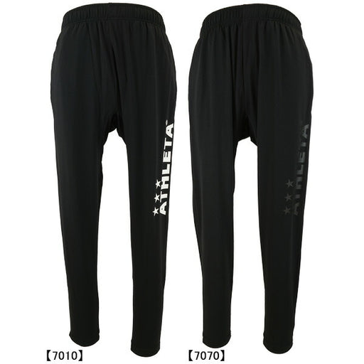 【店舗限定モデル】アスレタATHLETAストレッチニットパンツYW160サッカーフットサルジャージトレーニングパンツブラック