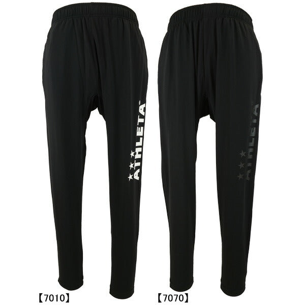 【店舗限定モデル】アスレタATHLETAストレッチニットパンツYW160サッカーフットサルジャージトレーニングパンツブラック