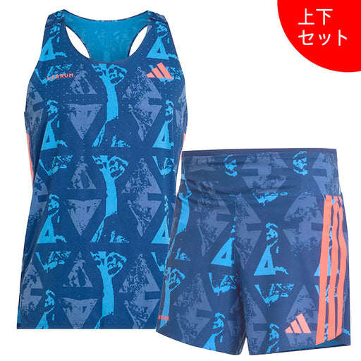 【上下セット】アディダスadidasアディゼロラブラムランニングシャツランニングパンツZL805/E5735ランニングウェアセットメンズ